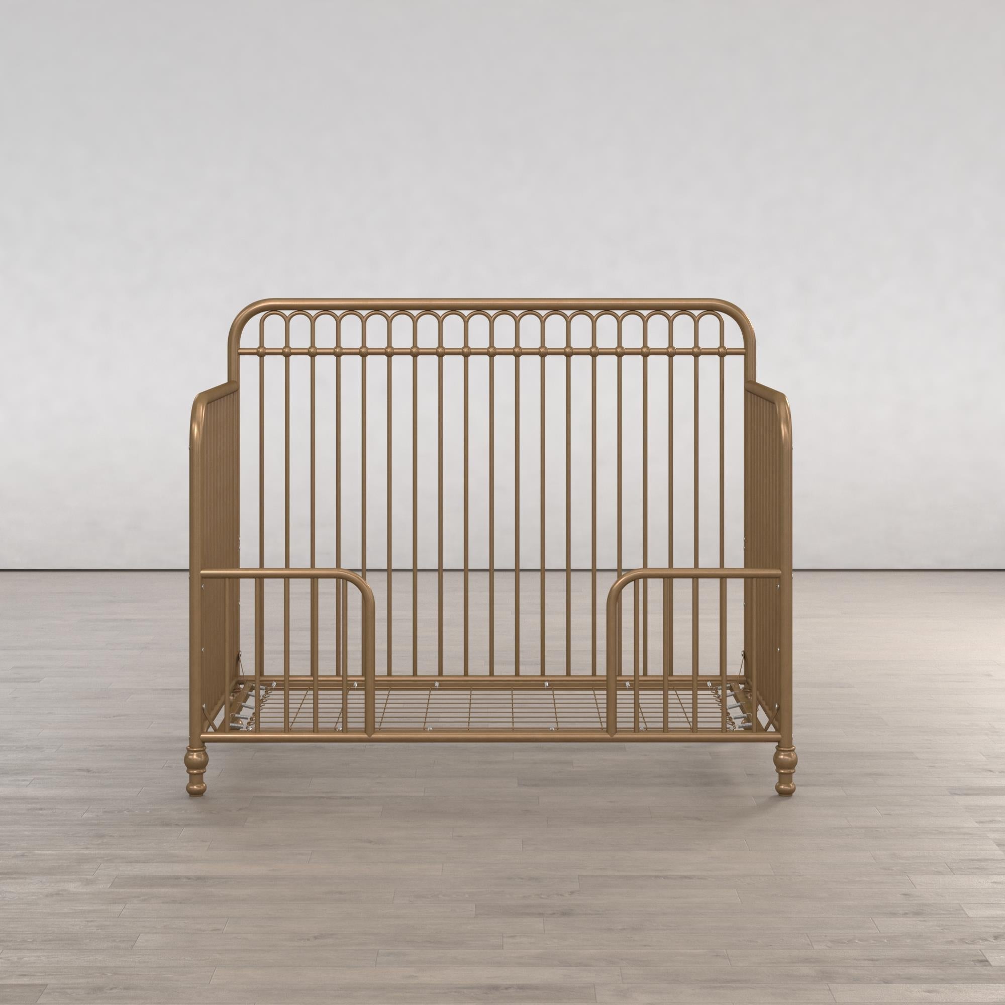 Little Seeds Ivy 3-in-1 Convertible Metal Crib - Gold
