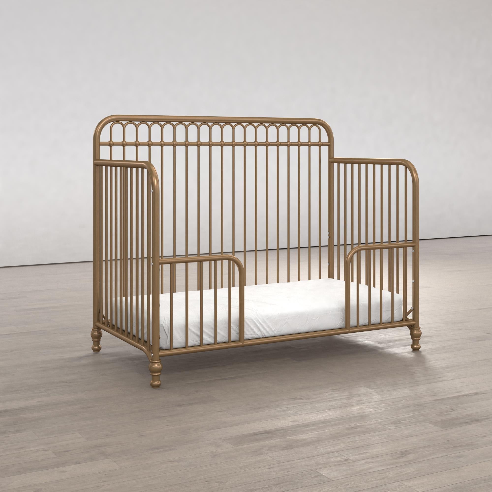 Little Seeds Ivy 3-in-1 Convertible Metal Crib - Gold