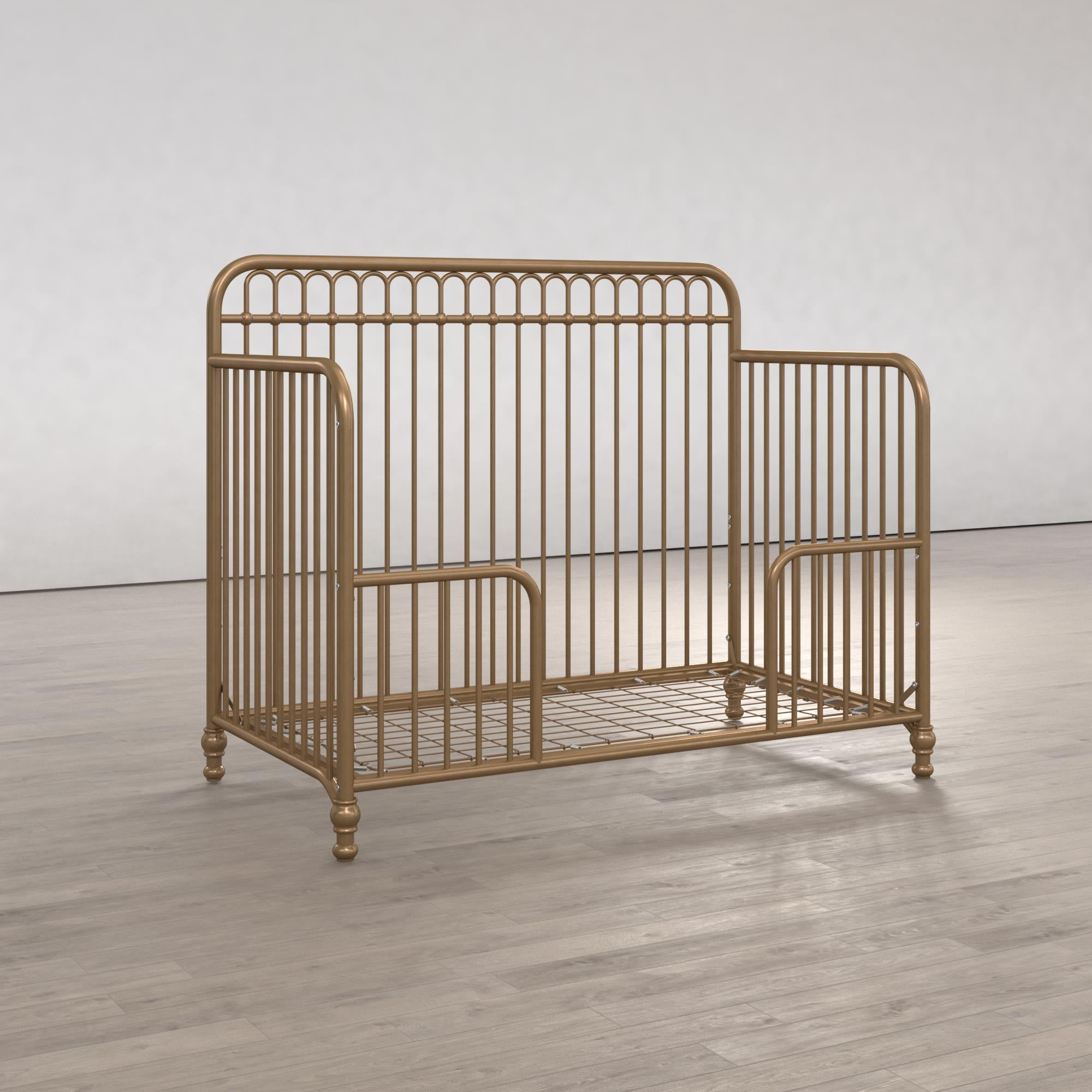 Little Seeds Ivy 3-in-1 Convertible Metal Crib - Gold