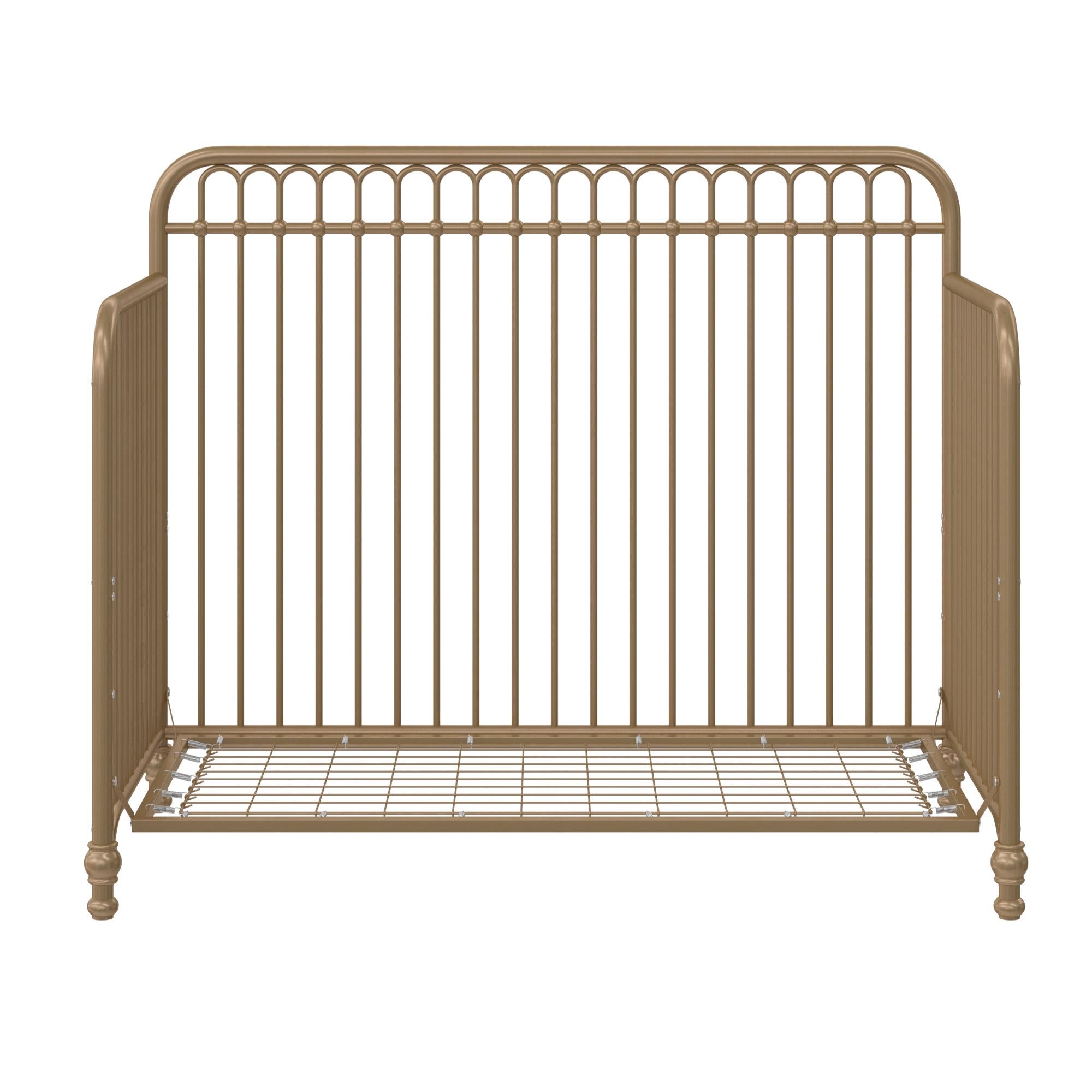 Little Seeds Ivy 3-in-1 Convertible Metal Crib - Gold
