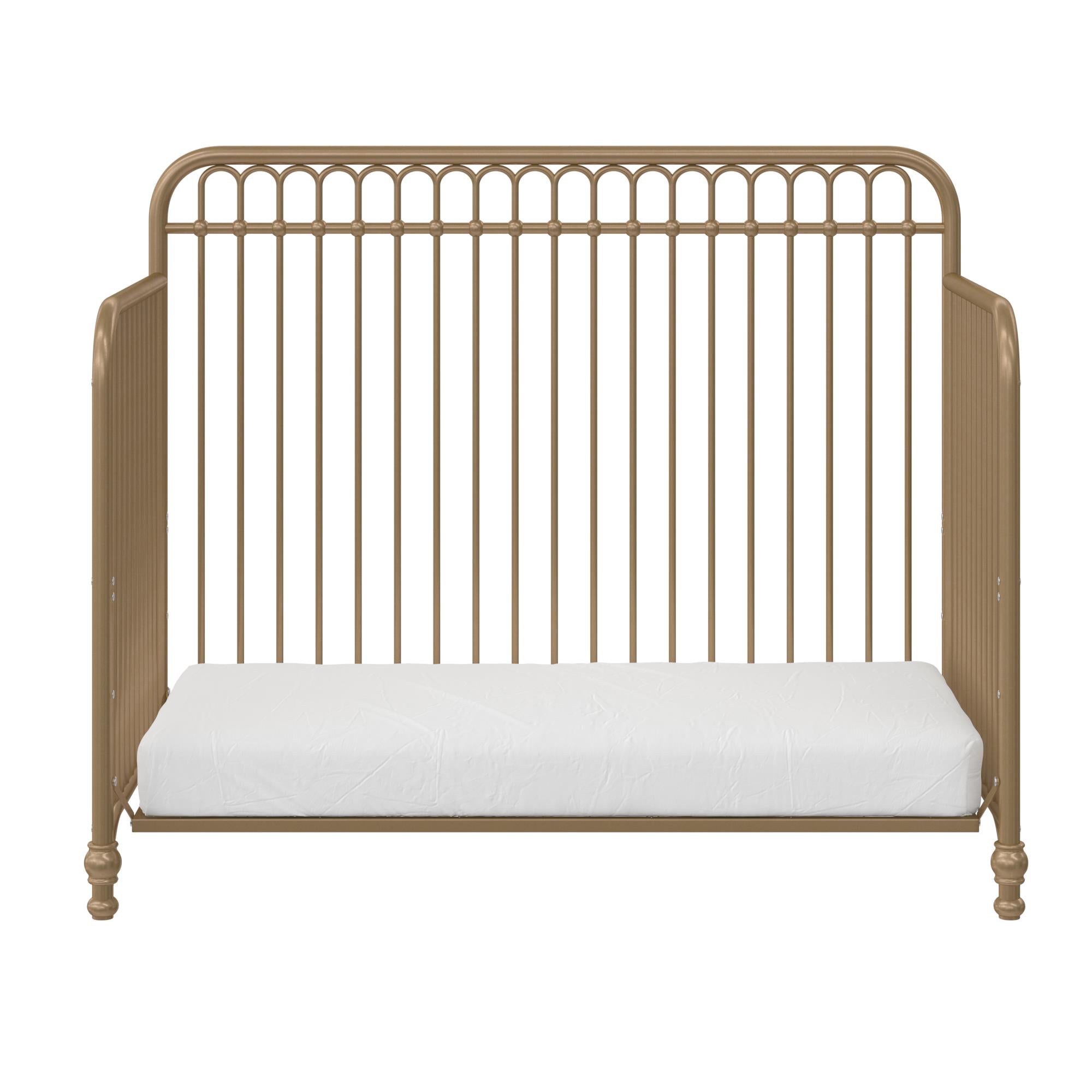 Little Seeds Ivy 3-in-1 Convertible Metal Crib - Gold
