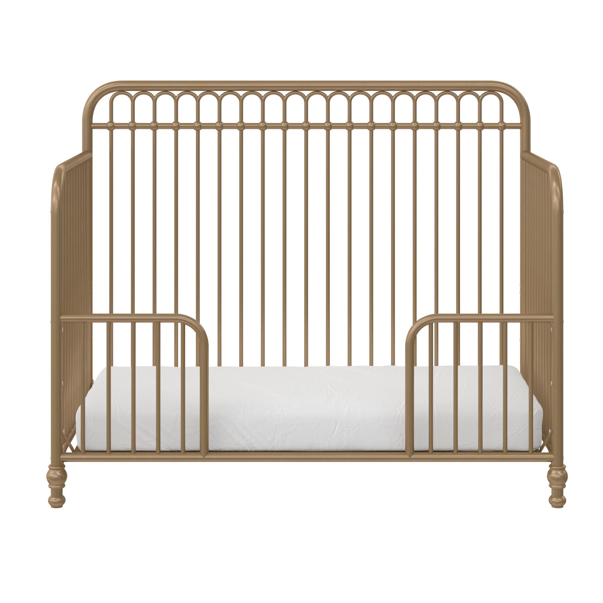 Little Seeds Ivy 3-in-1 Convertible Metal Crib - Gold