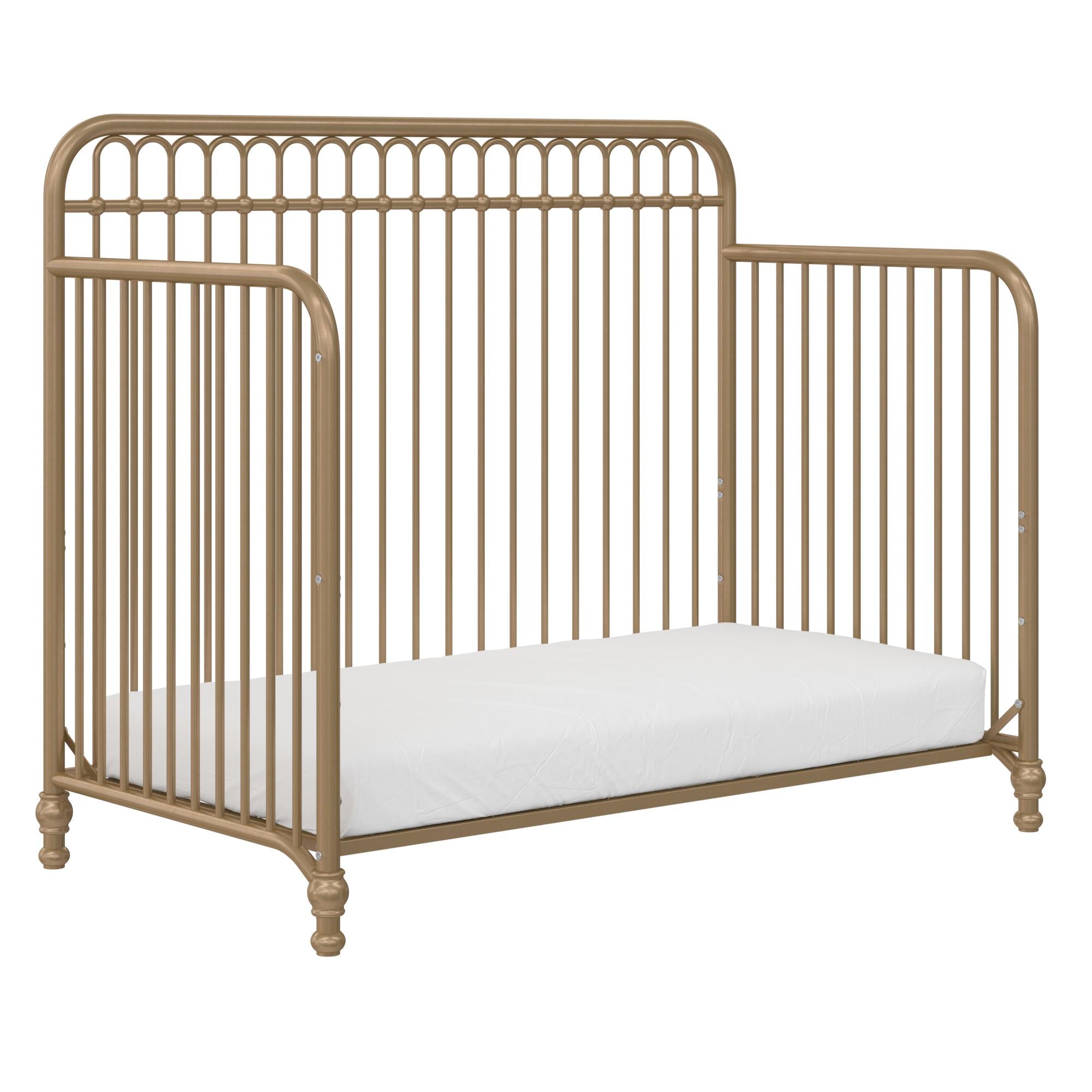 Little Seeds Ivy 3-in-1 Convertible Metal Crib - Gold