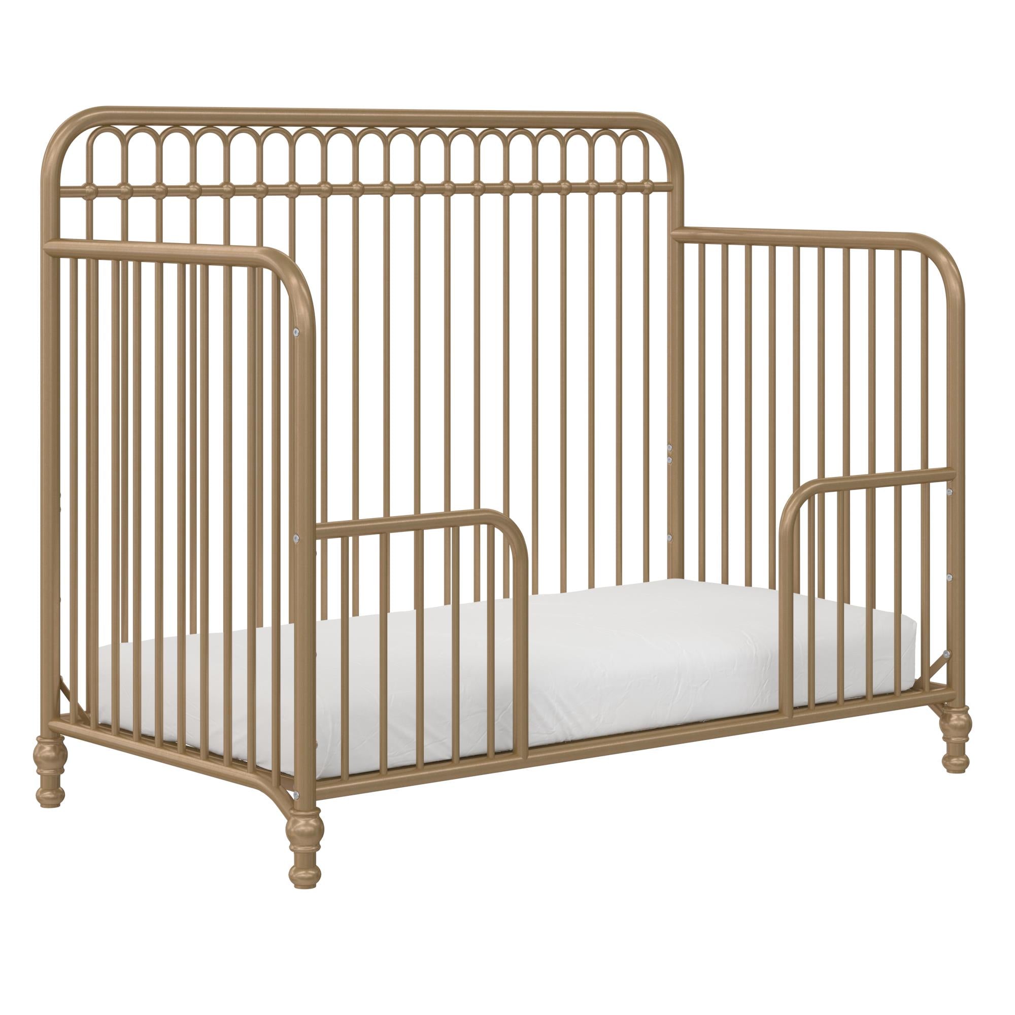 Little Seeds Ivy 3-in-1 Convertible Metal Crib - Gold