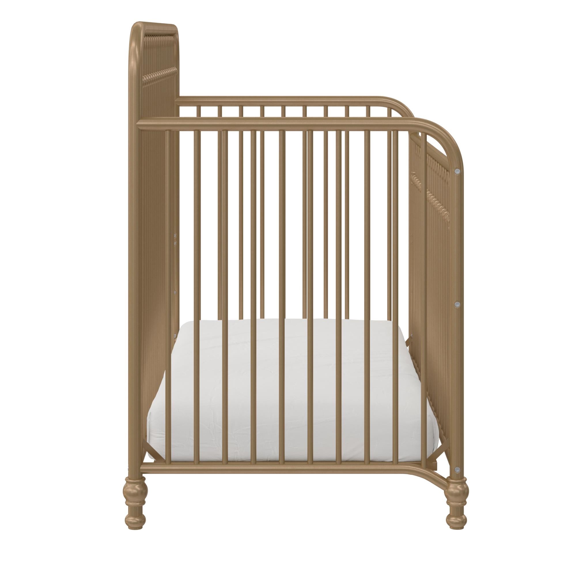 Little Seeds Ivy 3-in-1 Convertible Metal Crib - Gold