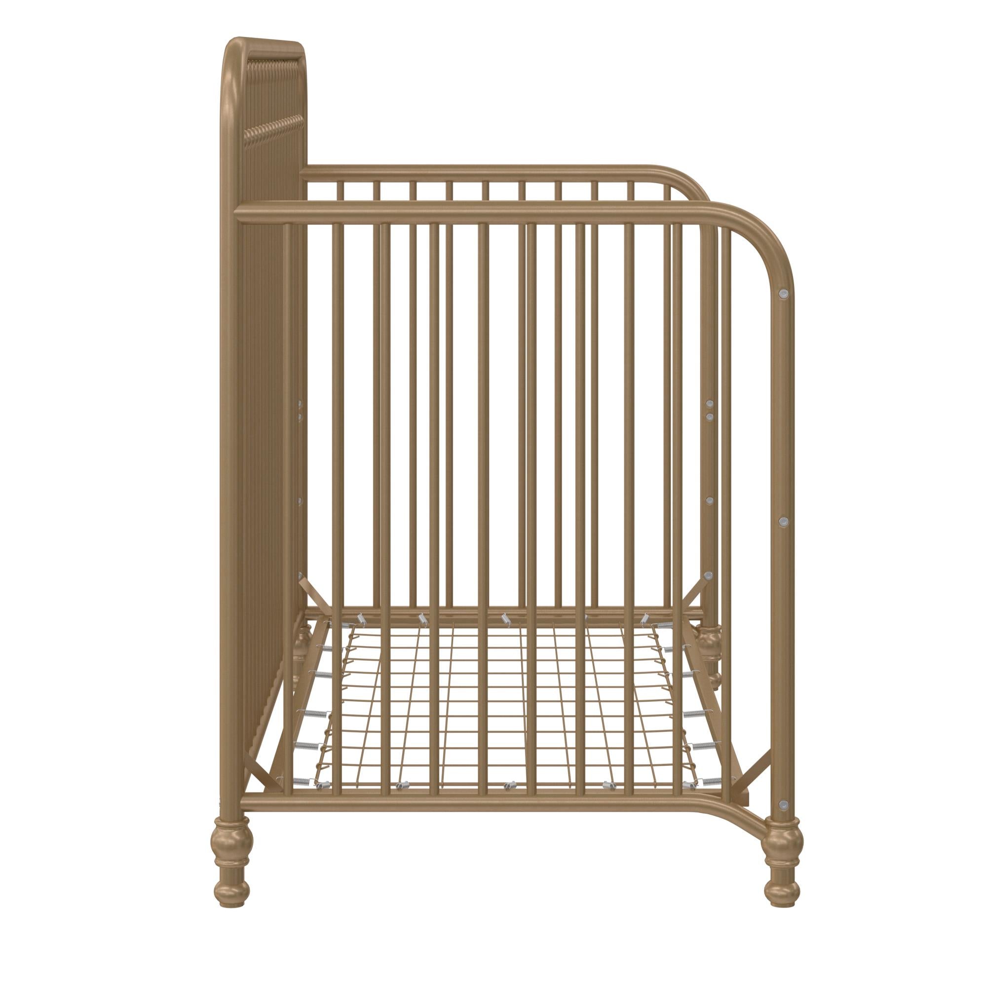 Little Seeds Ivy 3-in-1 Convertible Metal Crib - Gold