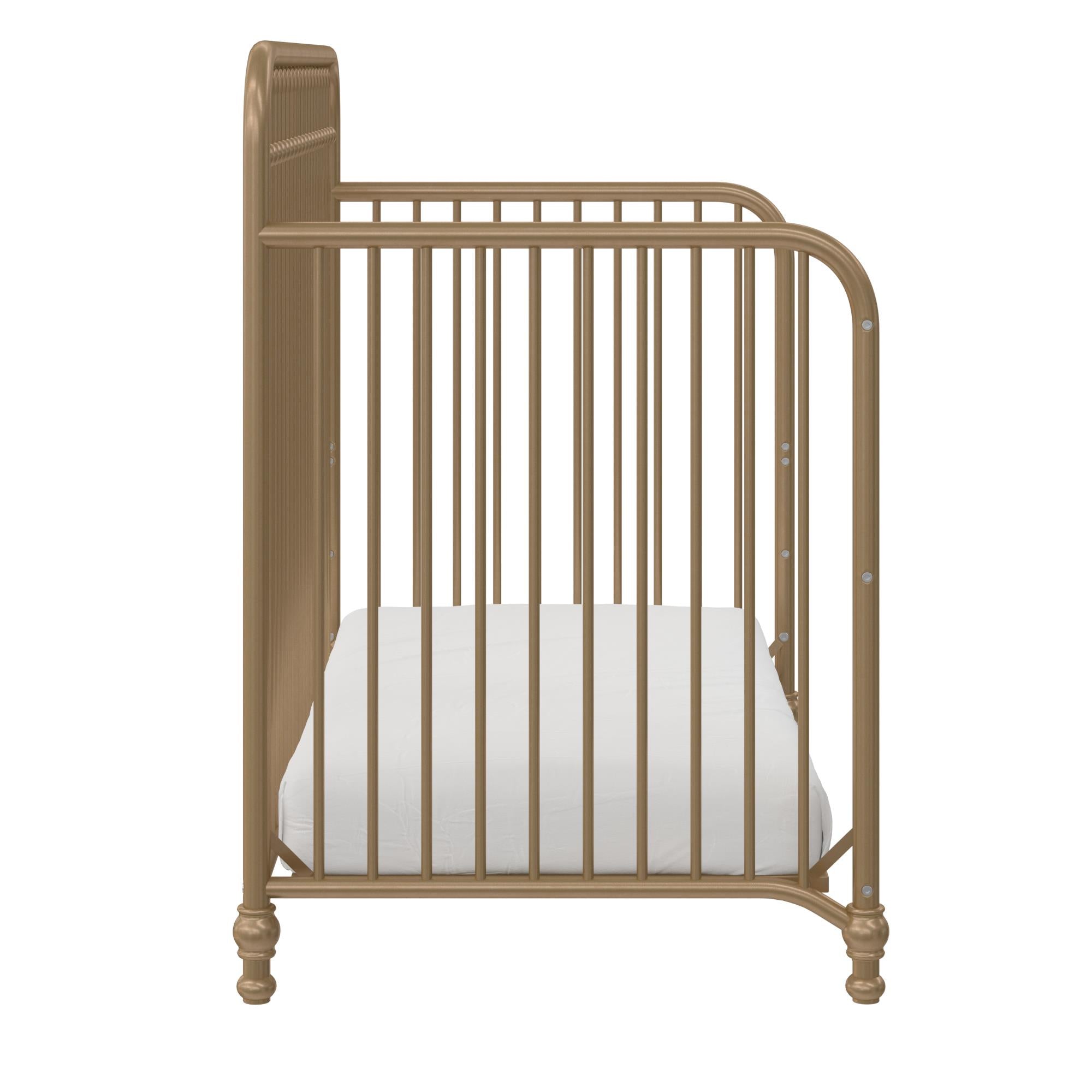 Little Seeds Ivy 3-in-1 Convertible Metal Crib - Gold