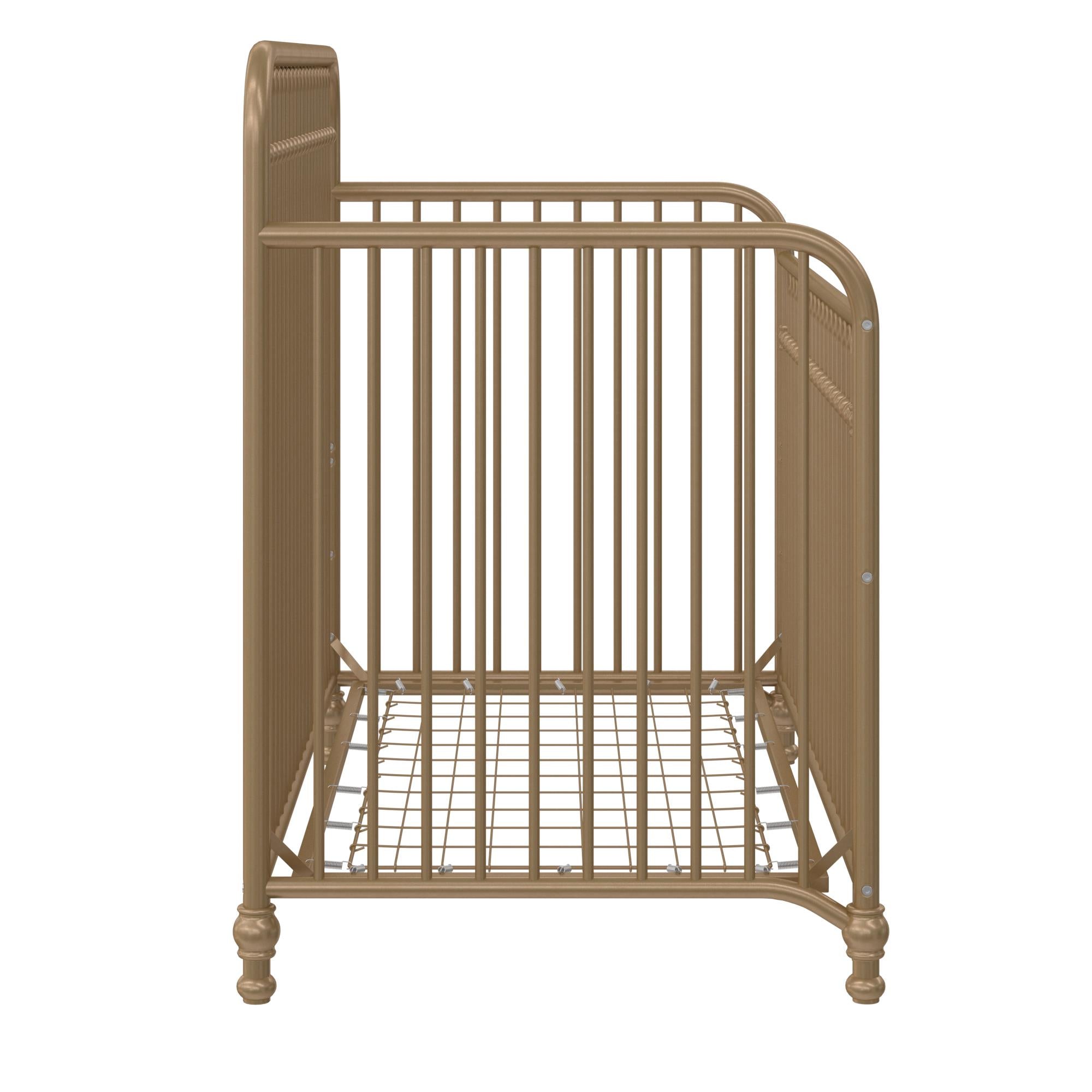 Little Seeds Ivy 3-in-1 Convertible Metal Crib - Gold