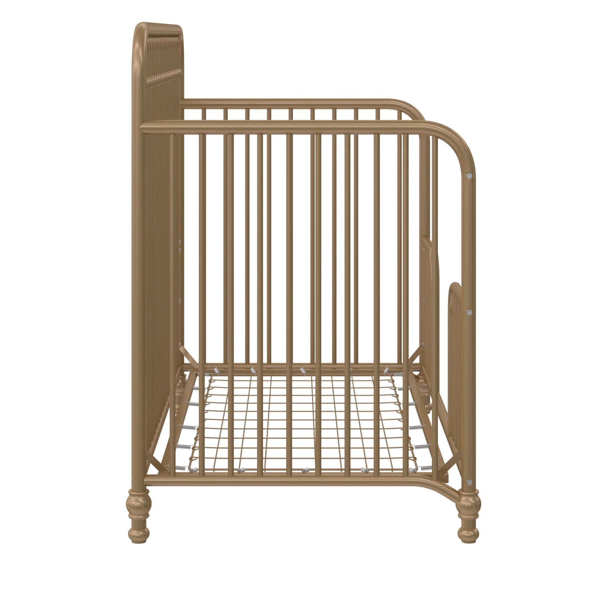 Little Seeds Ivy 3-in-1 Convertible Metal Crib - Gold