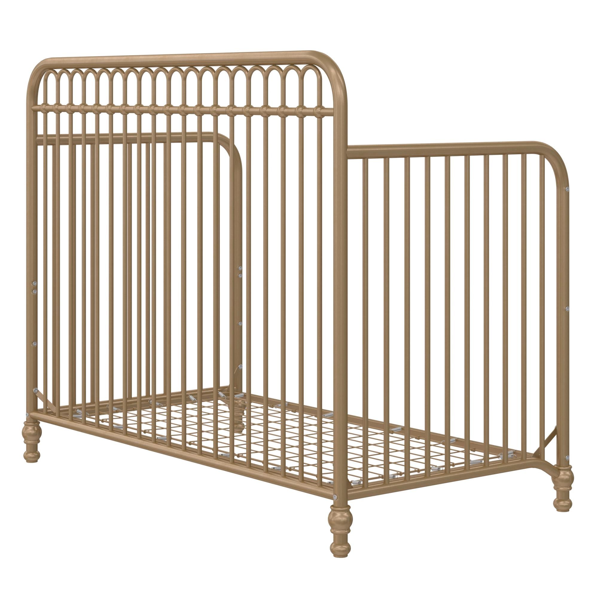 Little Seeds Ivy 3-in-1 Convertible Metal Crib - Gold