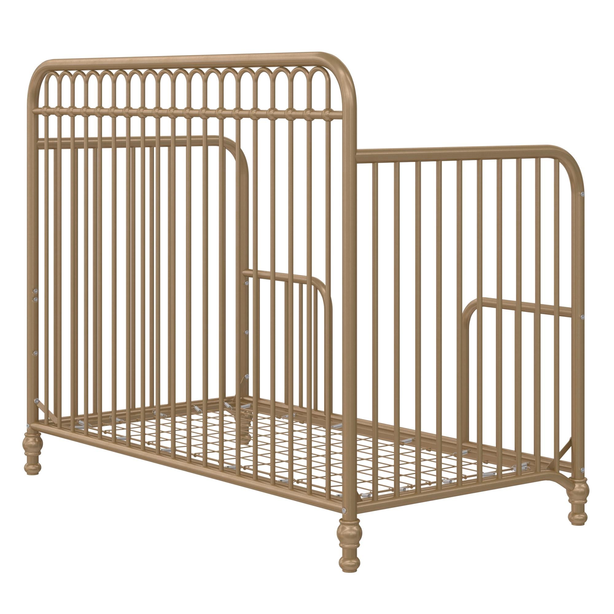 Little Seeds Ivy 3-in-1 Convertible Metal Crib - Gold