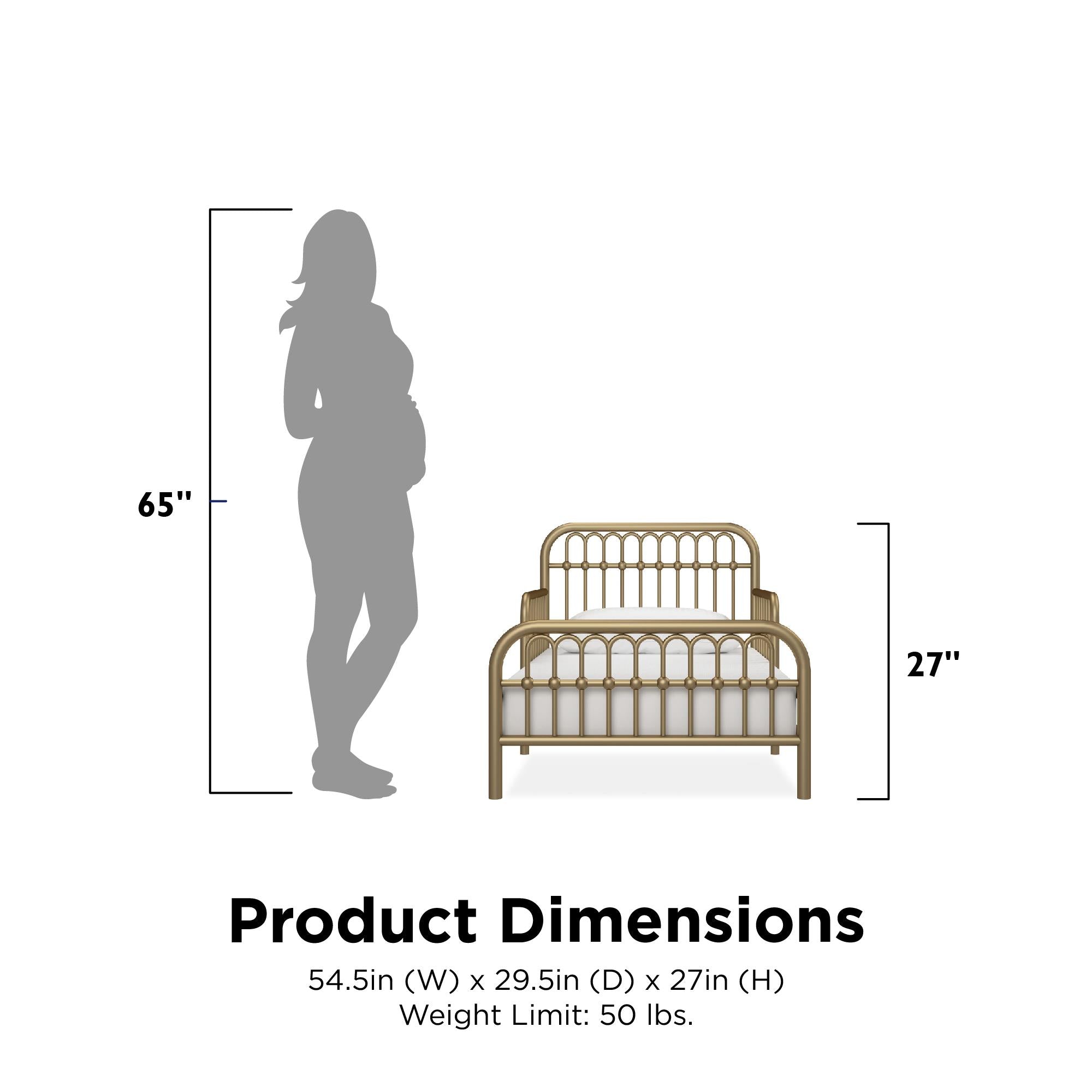 Little Seeds Monarch Hill Ivy Metal Toddler Bed - Gold