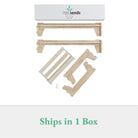 Maverick Montessori Toddler Floor Bed with 2 Heights - Natural - Crib & Toddler Mattress