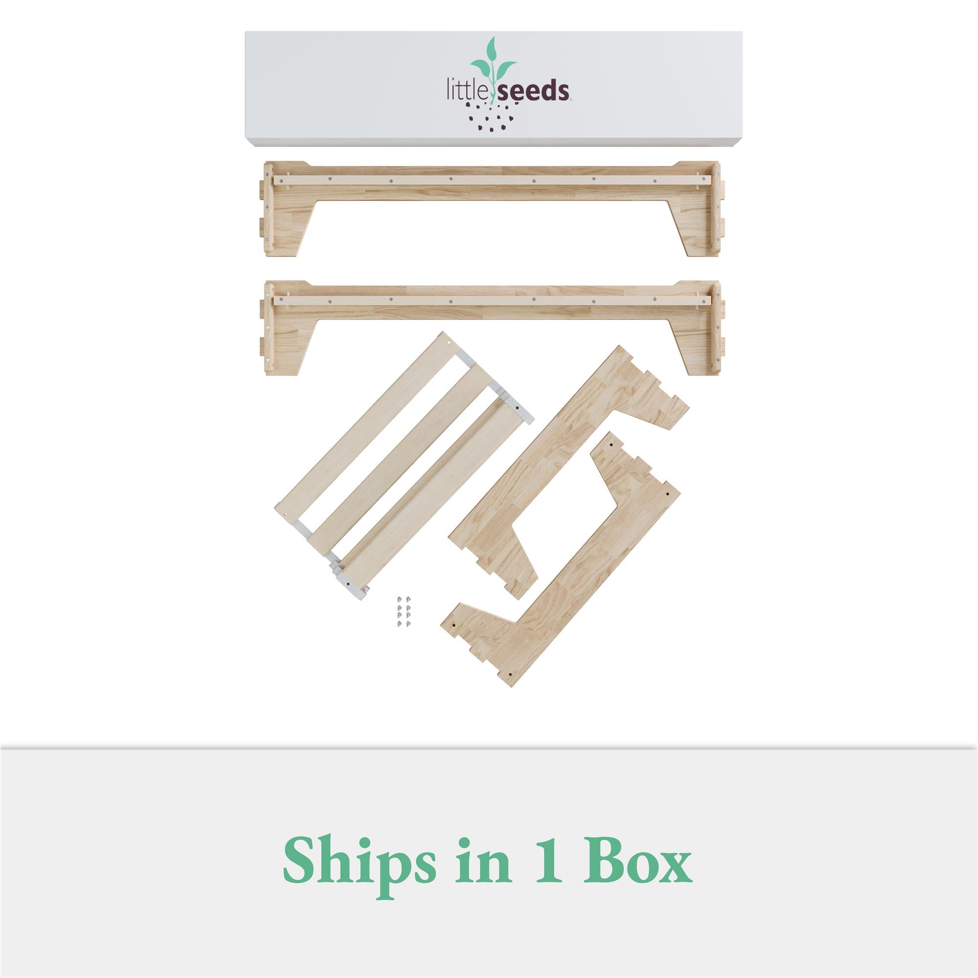 Maverick Montessori Toddler Floor Bed with 2 Heights - Natural - Crib & Toddler Mattress