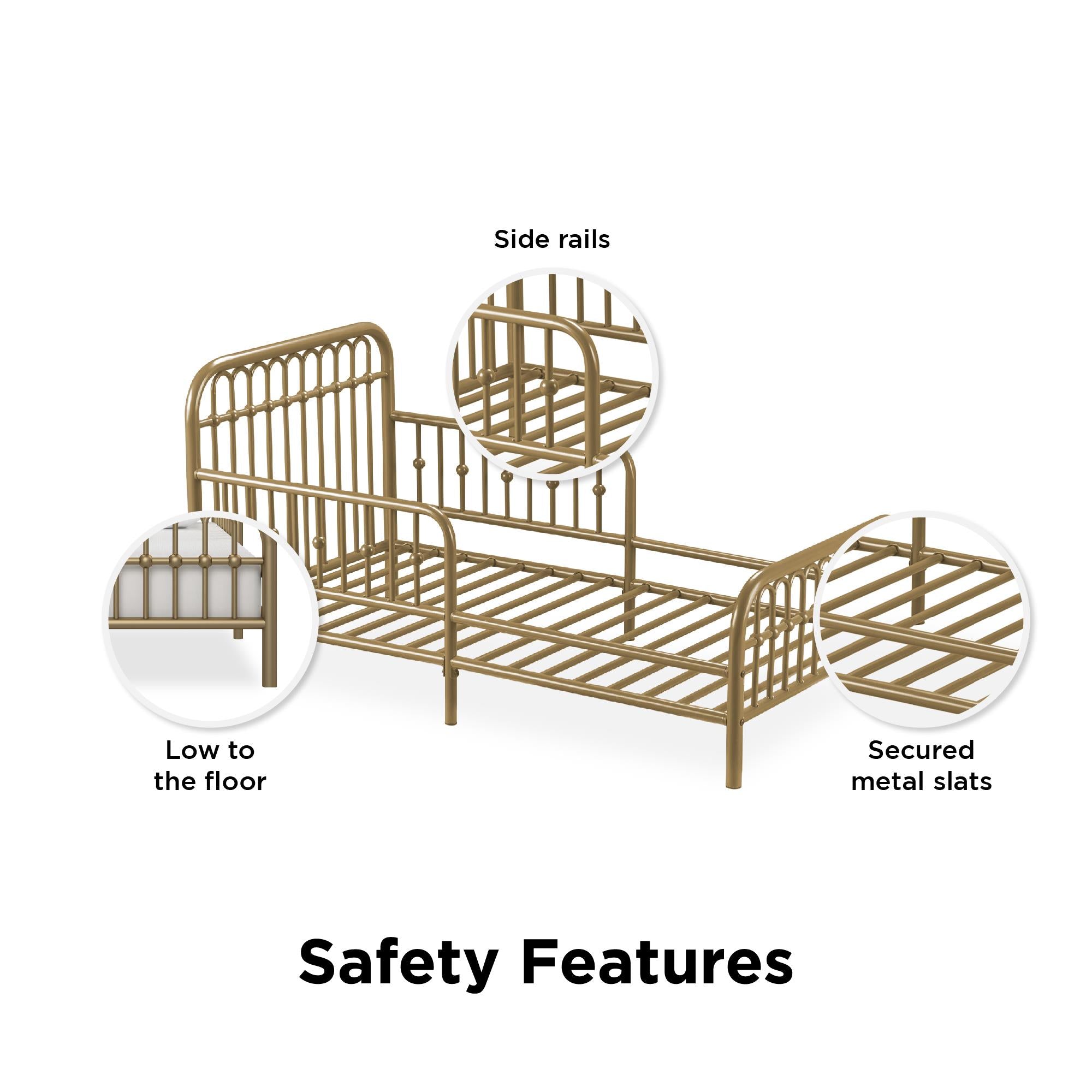 Little Seeds Monarch Hill Ivy Metal Toddler Bed - Gold