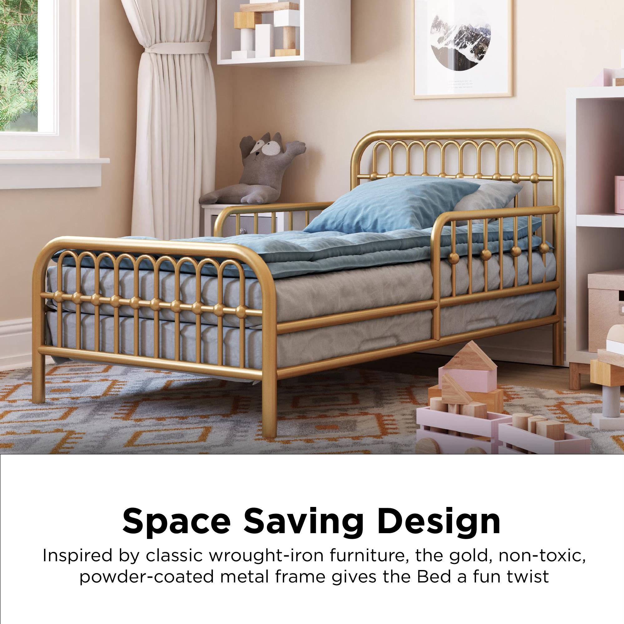 Little Seeds Monarch Hill Ivy Metal Toddler Bed - Gold