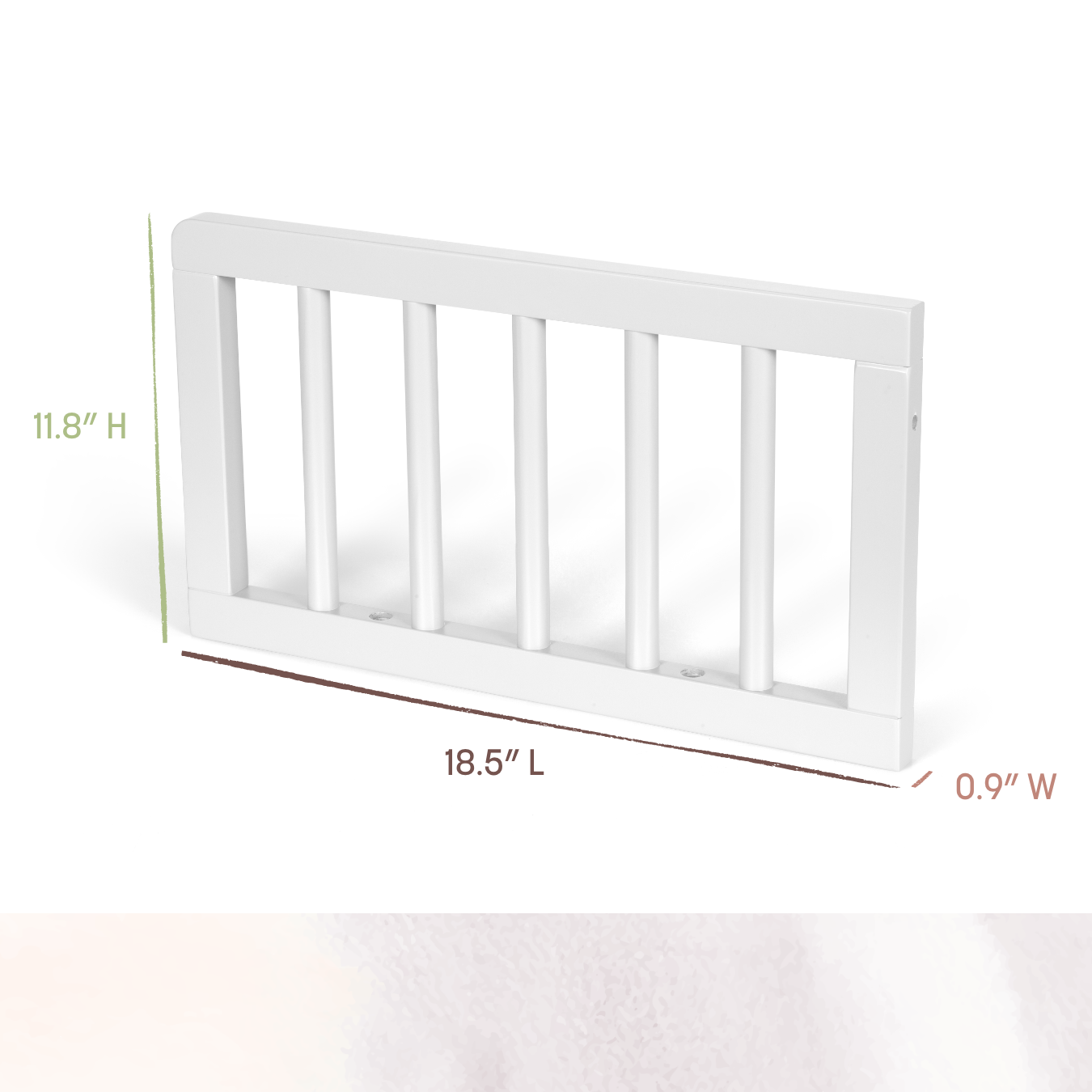 Toddler Guardrail - 11.8", 18.5"L, .9"W