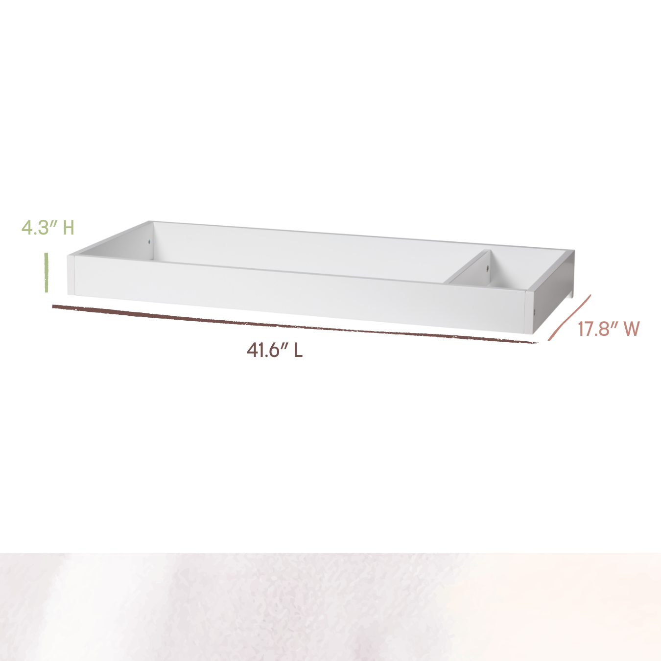 Double Topper - 4.3"H, 41.6"L, 17.8"W