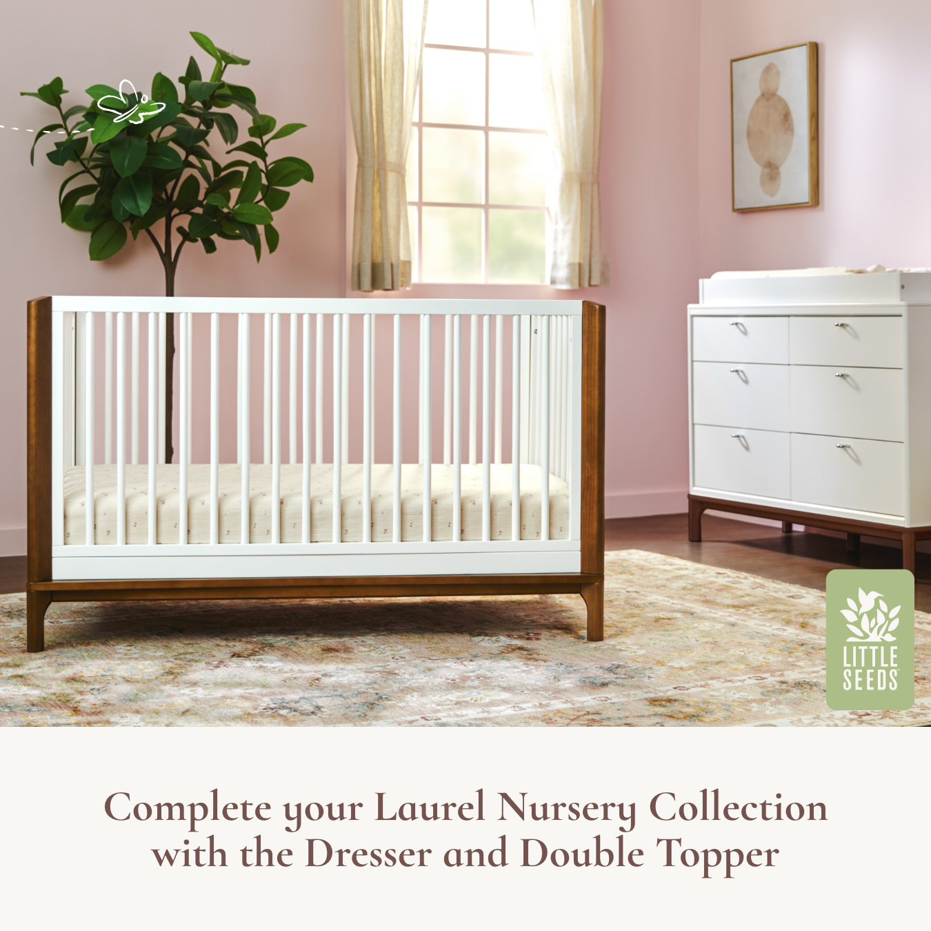 Laurel 4-in-1 Convertible Crib - complete your Laurel Nursery Collection with the Dresser and Double Topper