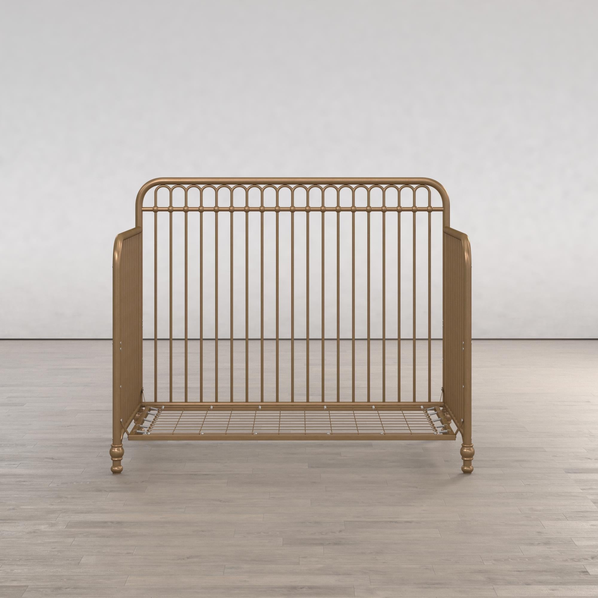 Little Seeds Ivy 3-in-1 Convertible Metal Crib - Gold