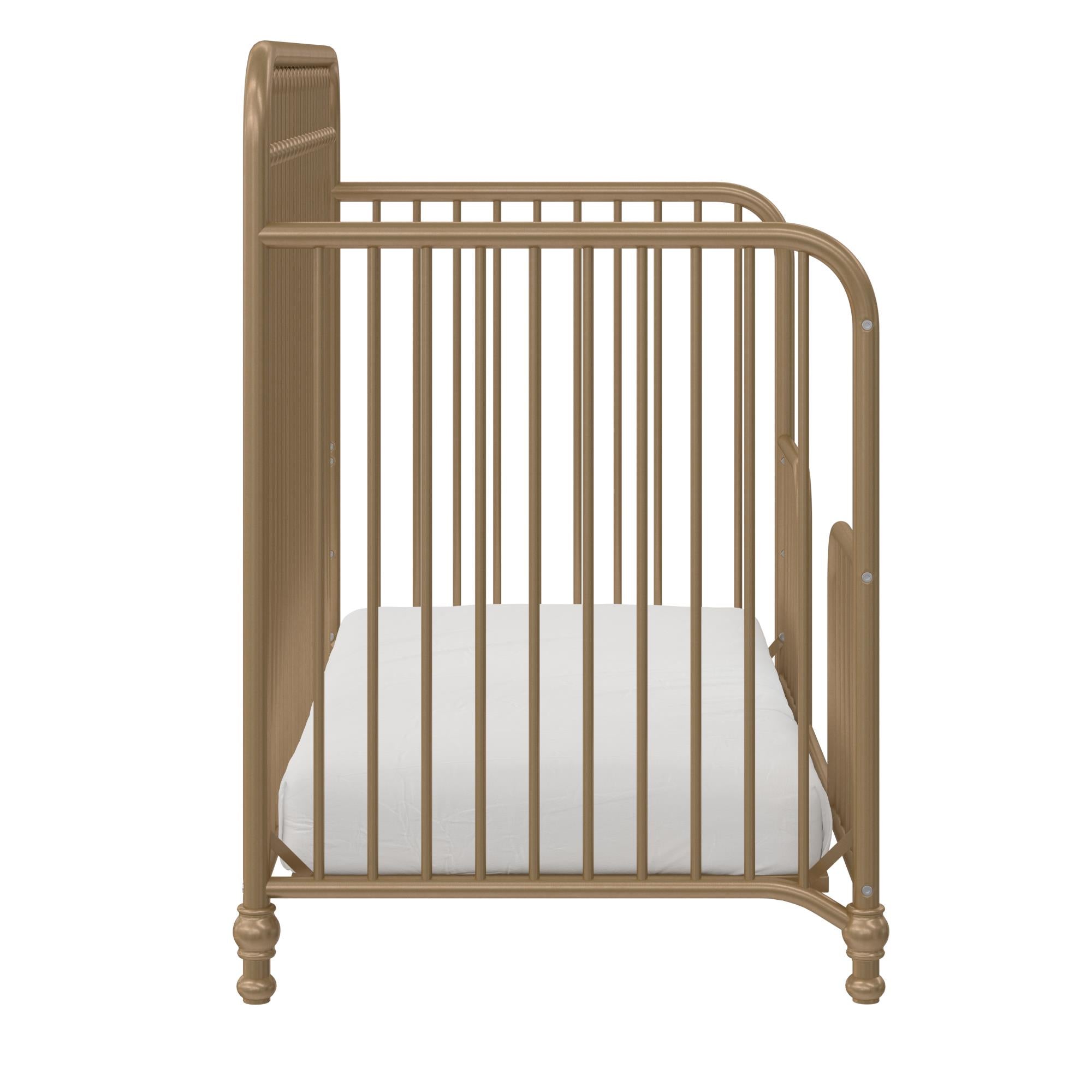 Little Seeds Ivy 3-in-1 Convertible Metal Crib - Gold