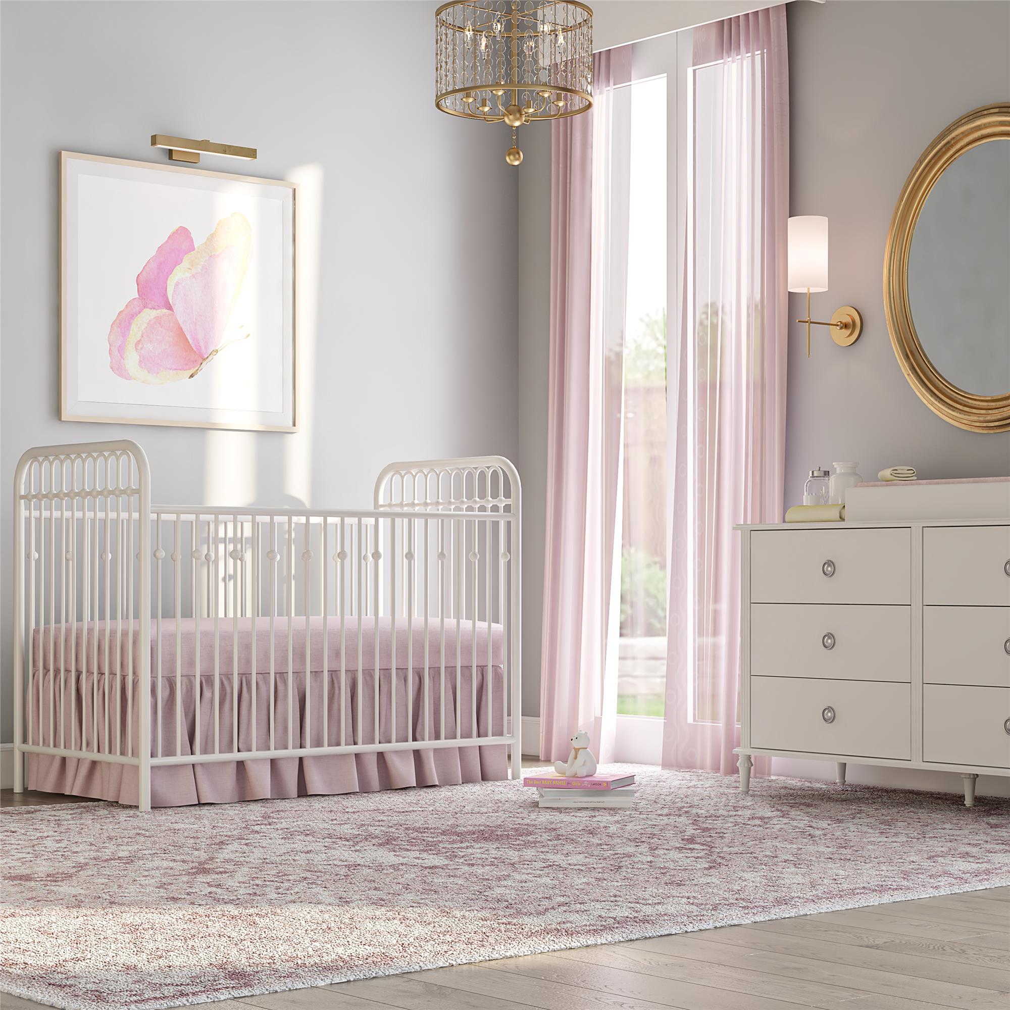 Little Seeds Monarch Hill Ivy Metal Baby Crib - White