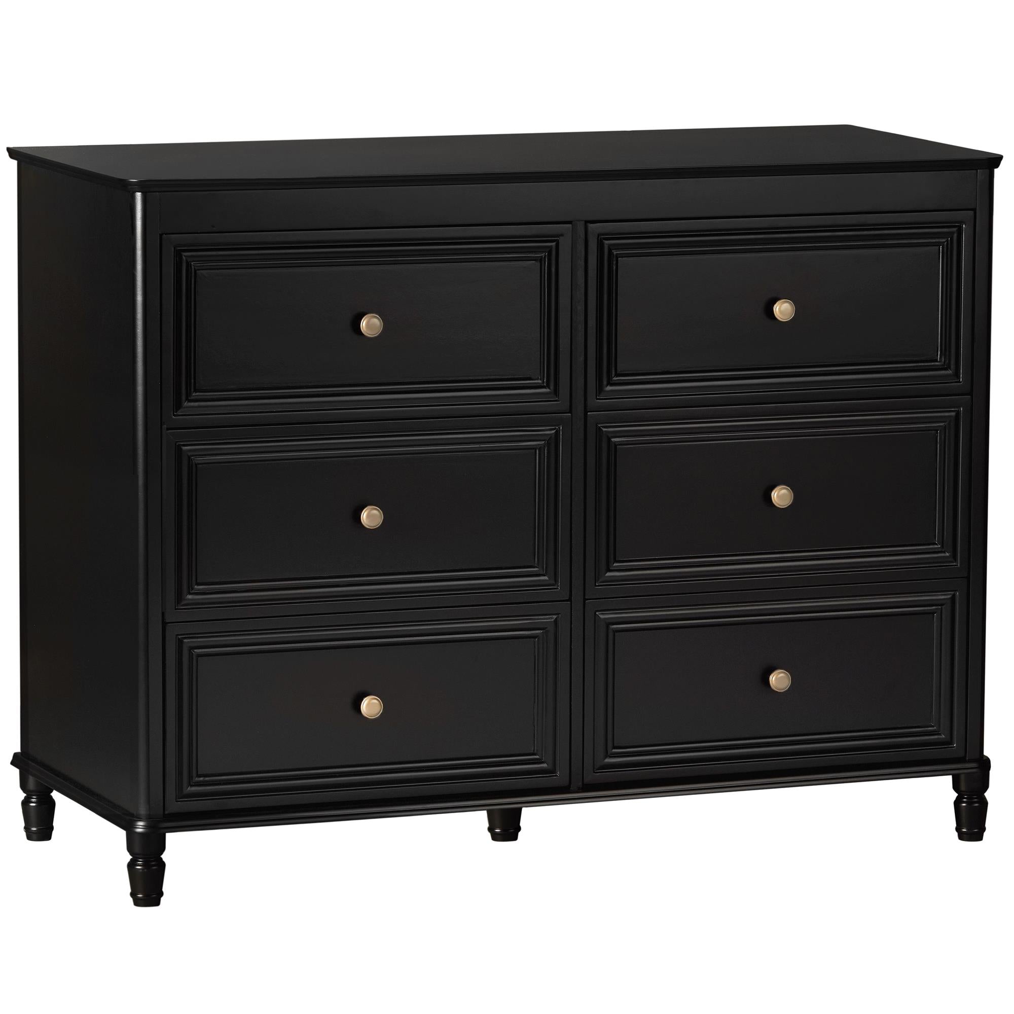 Piper 6 Drawer Dresser - Black