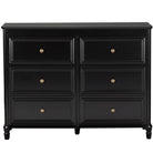 Piper 6 Drawer Dresser - Black