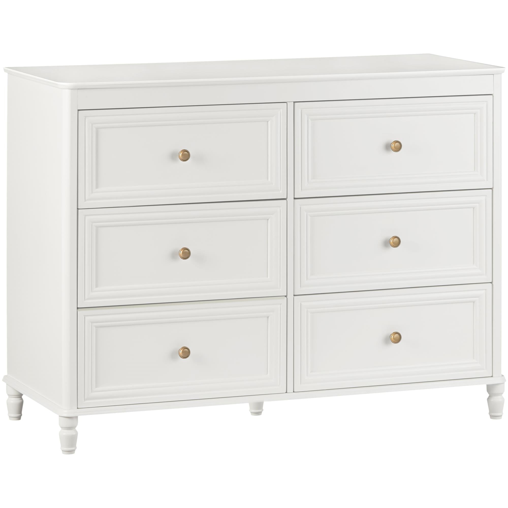 Piper 6 Drawer Dresser - Cream