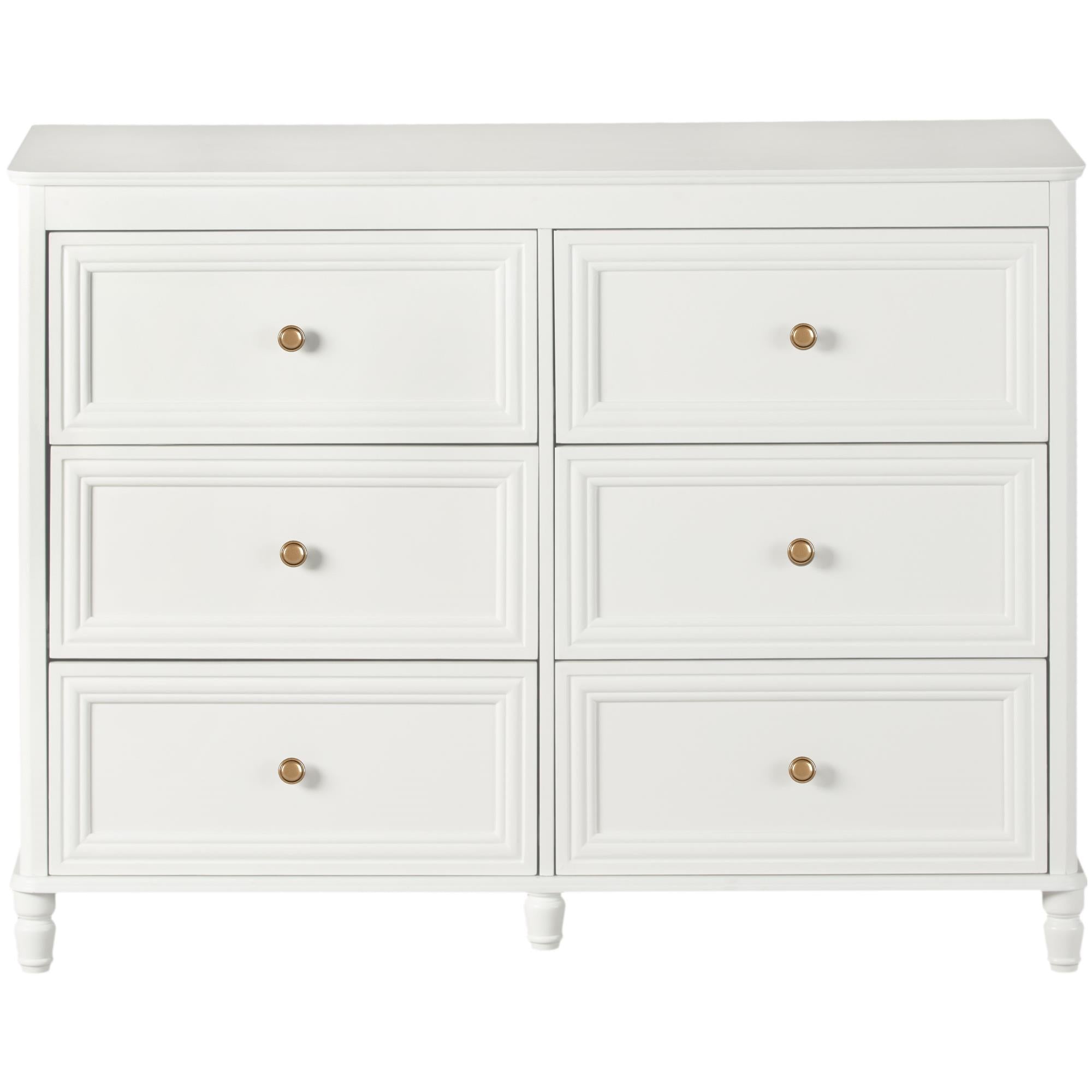 Piper 6 Drawer Dresser - Cream
