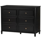 Piper 6 Drawer Dresser - Black