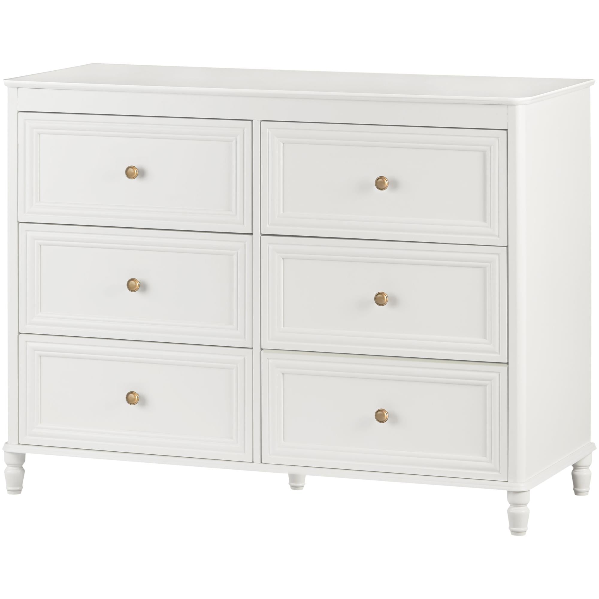 Piper 6 Drawer Dresser - Cream