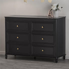Piper 6 Drawer Dresser - Black