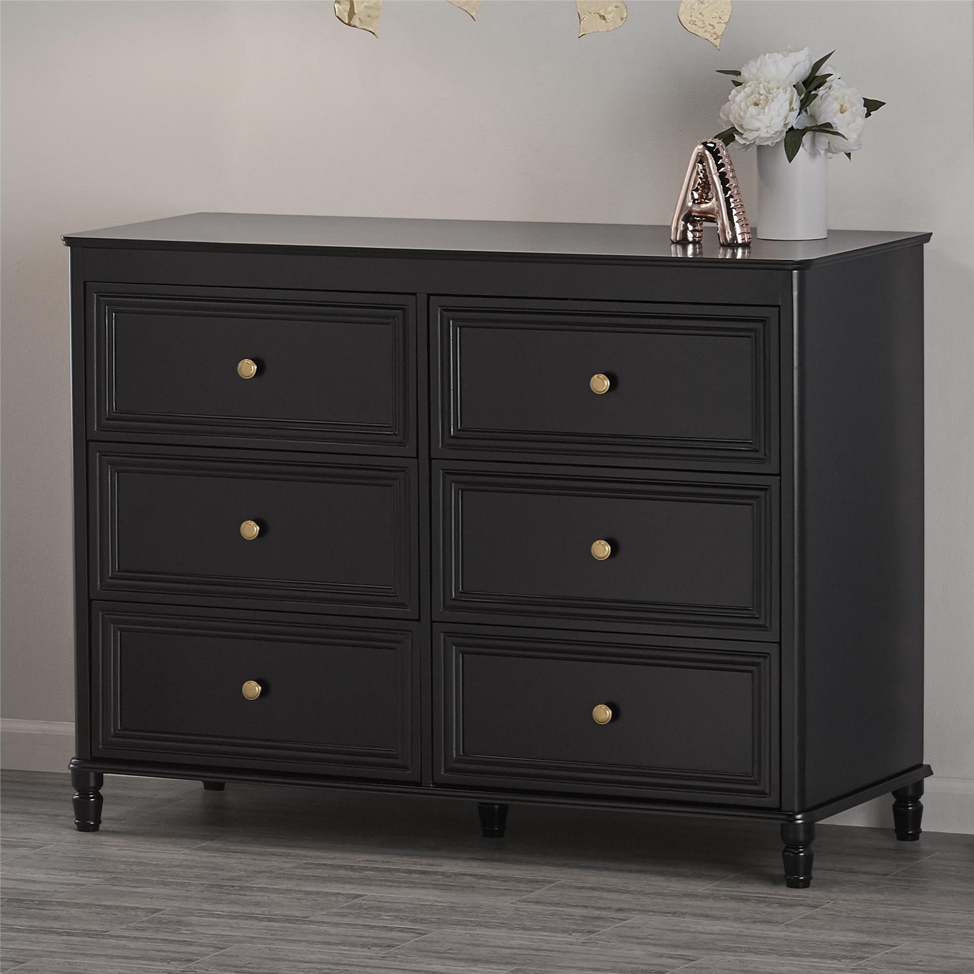 Piper 6 Drawer Dresser - Black
