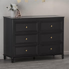 Piper 6 Drawer Dresser - Black