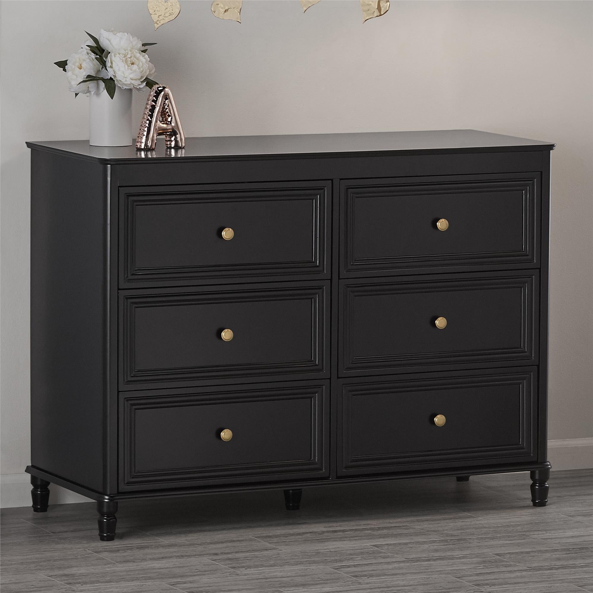 Piper 6 Drawer Dresser - Black