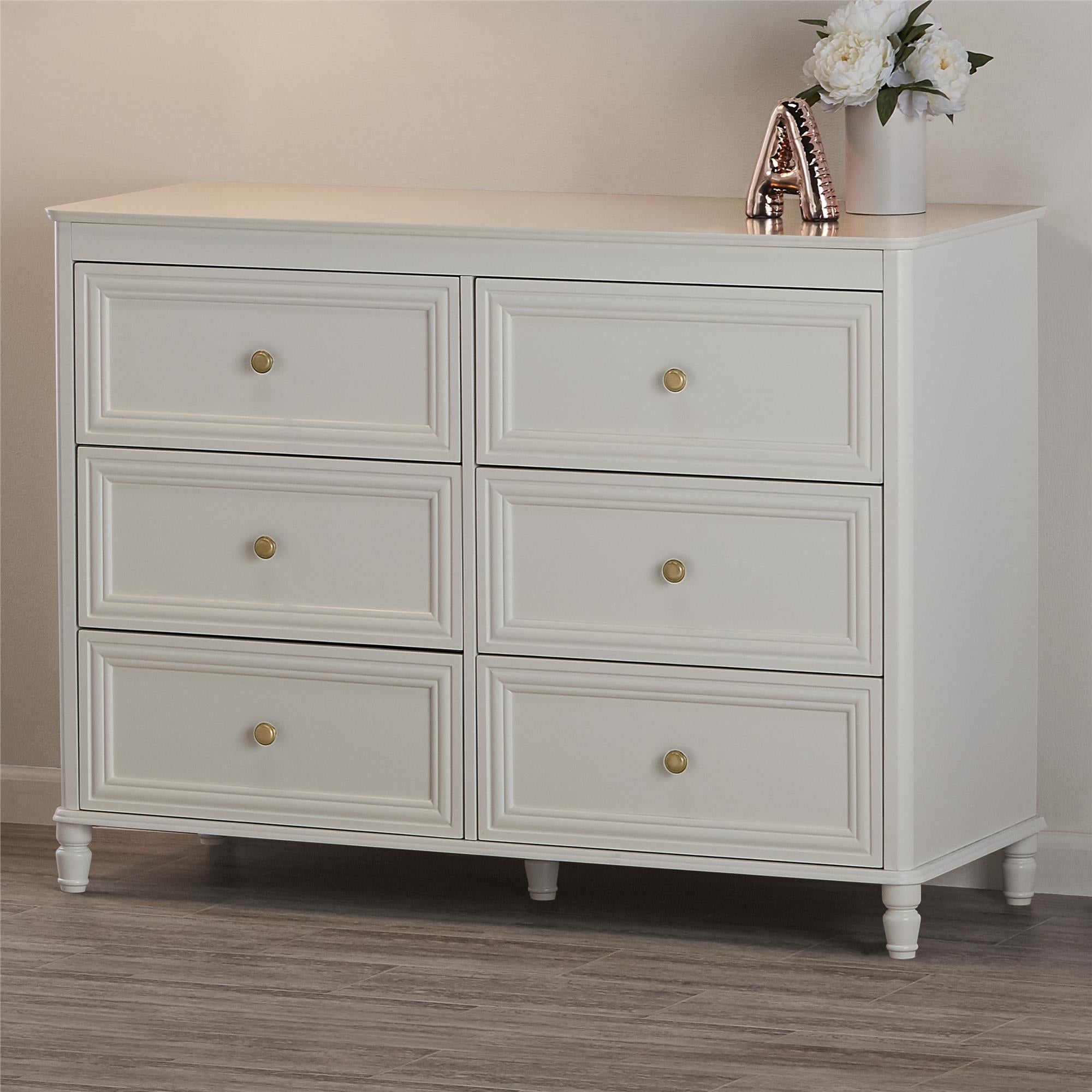 Piper 6 Drawer Dresser - Cream