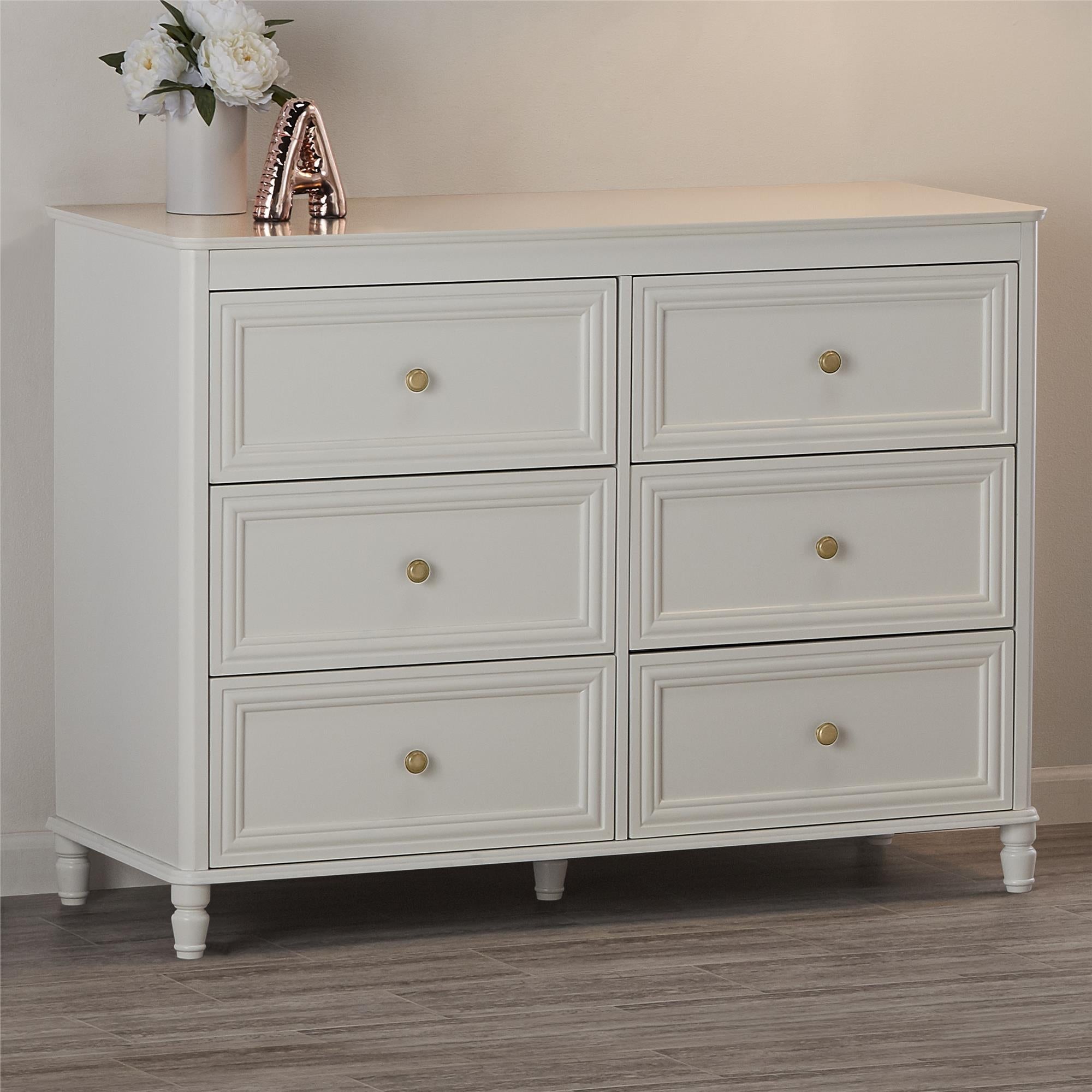 Piper 6 Drawer Dresser - Cream