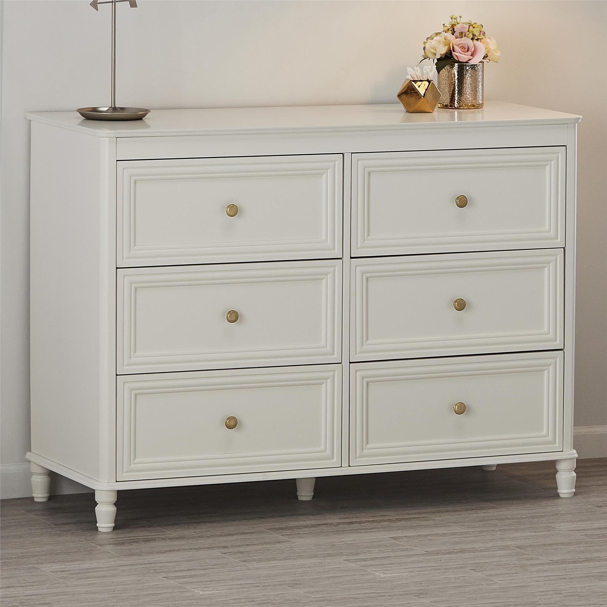 Piper 6 Drawer Dresser - Cream