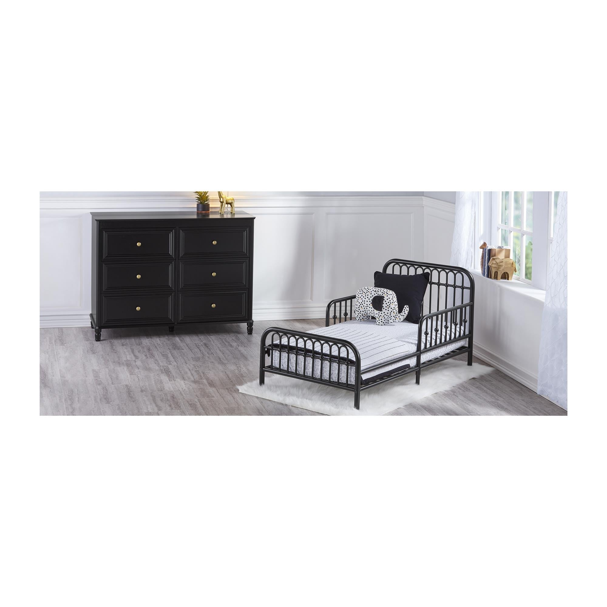 Piper 6 Drawer Dresser - Black