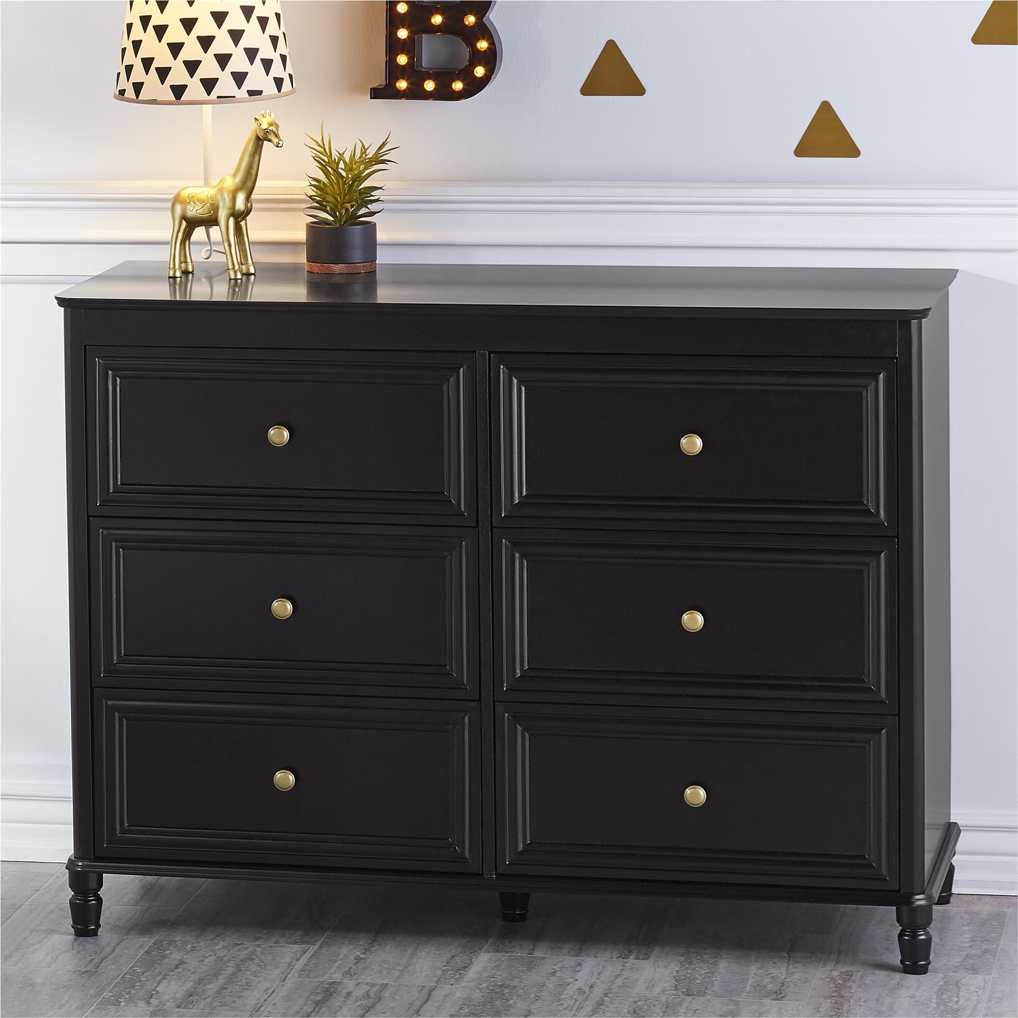 Piper 6 Drawer Dresser - Black