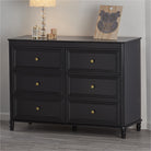 Piper 6 Drawer Dresser - Black
