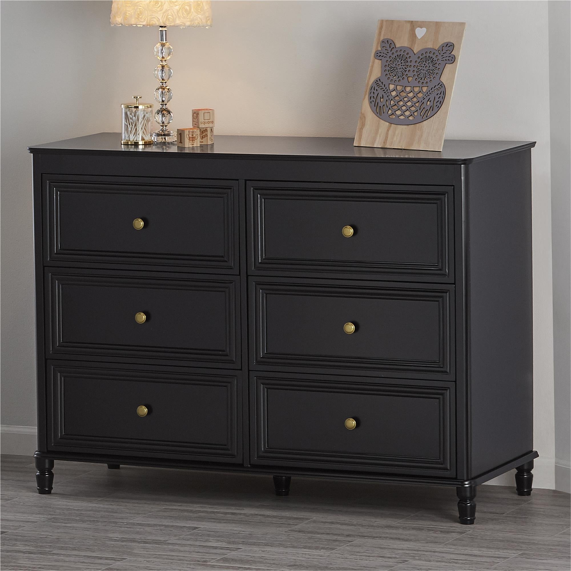 Piper 6 Drawer Dresser - Black