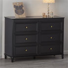 Piper 6 Drawer Dresser - Black