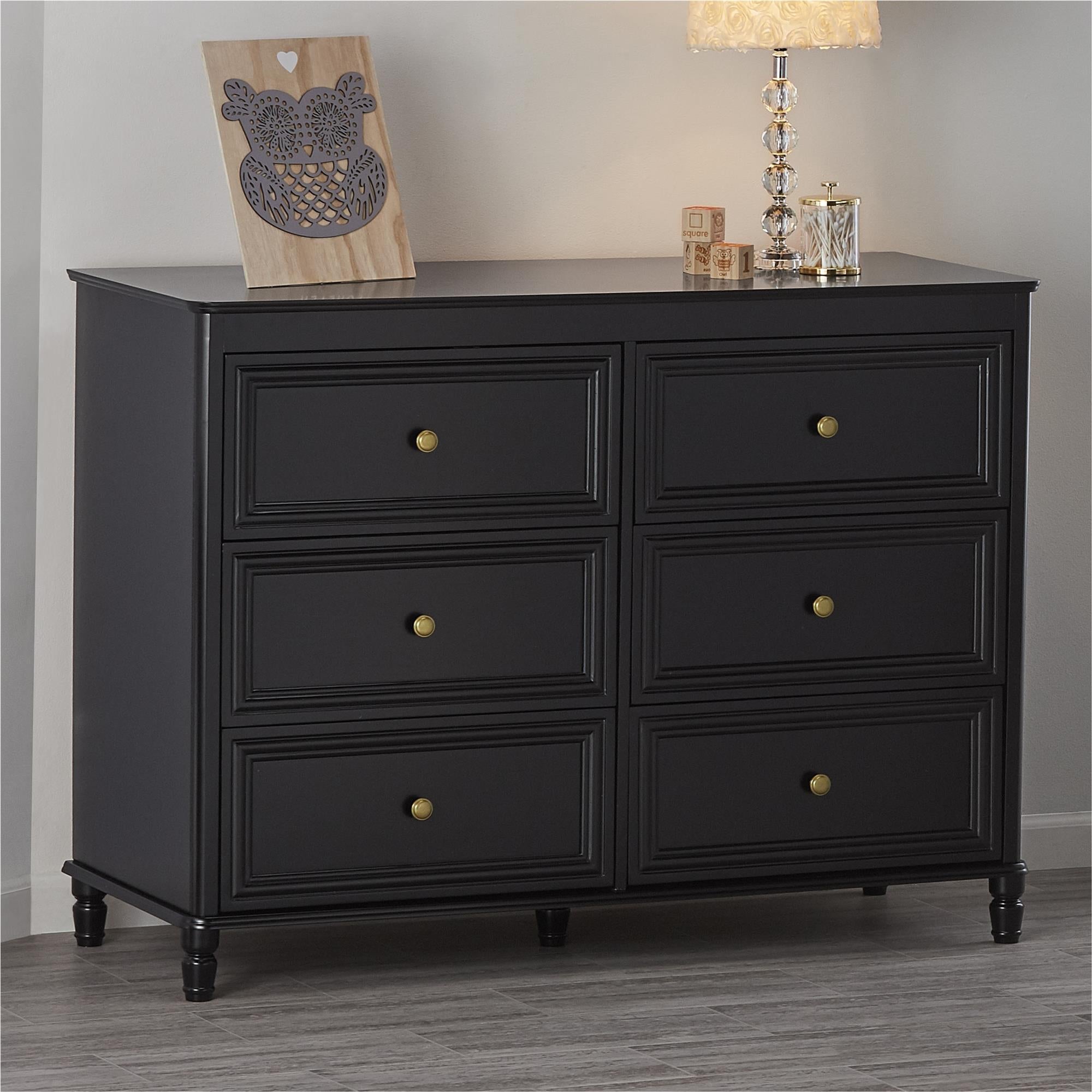 Piper 6 Drawer Dresser - Black