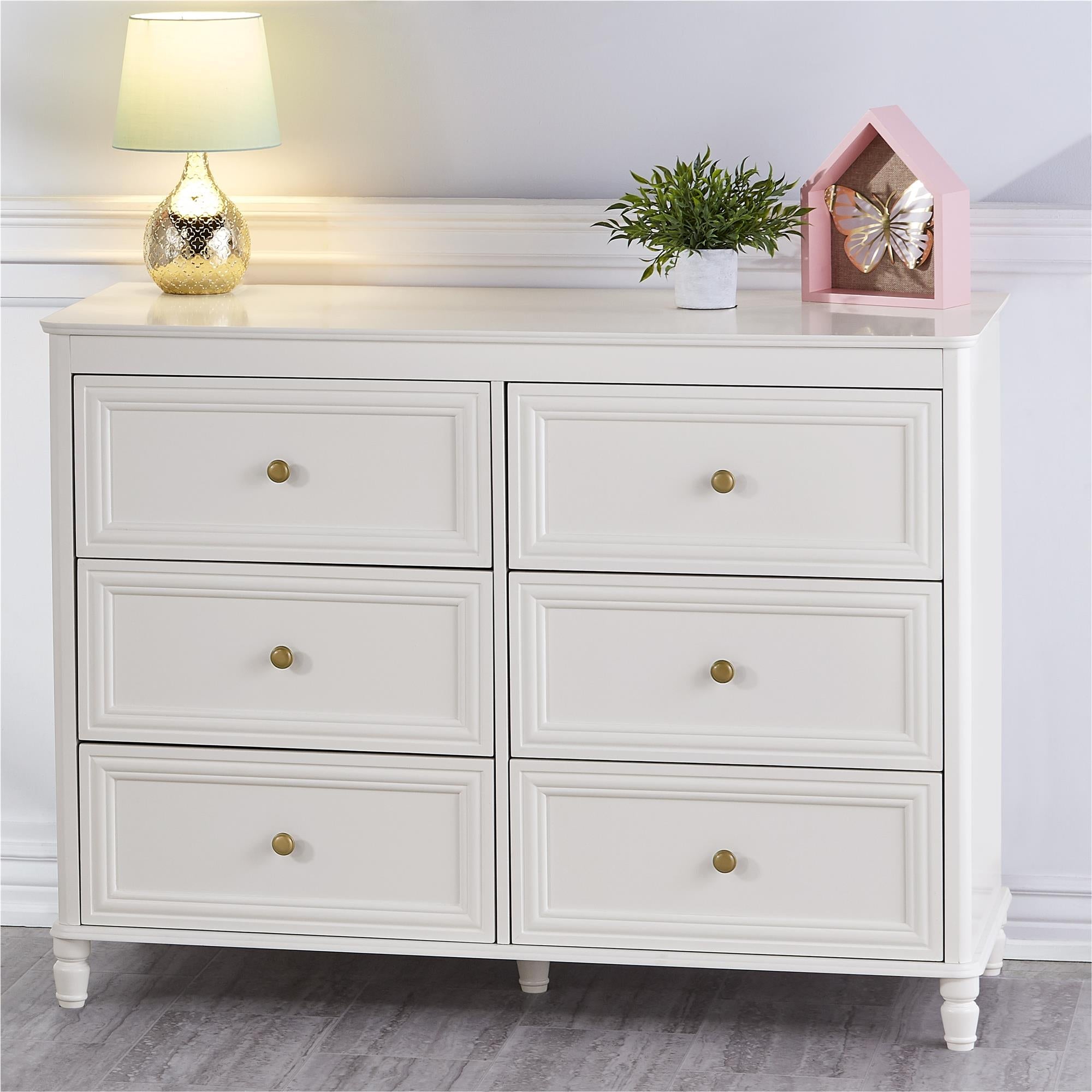 Piper 6 Drawer Dresser - Cream