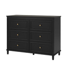 Piper 6 Drawer Dresser - Black