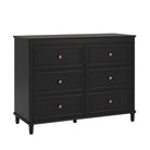 Piper 6 Drawer Dresser - Black