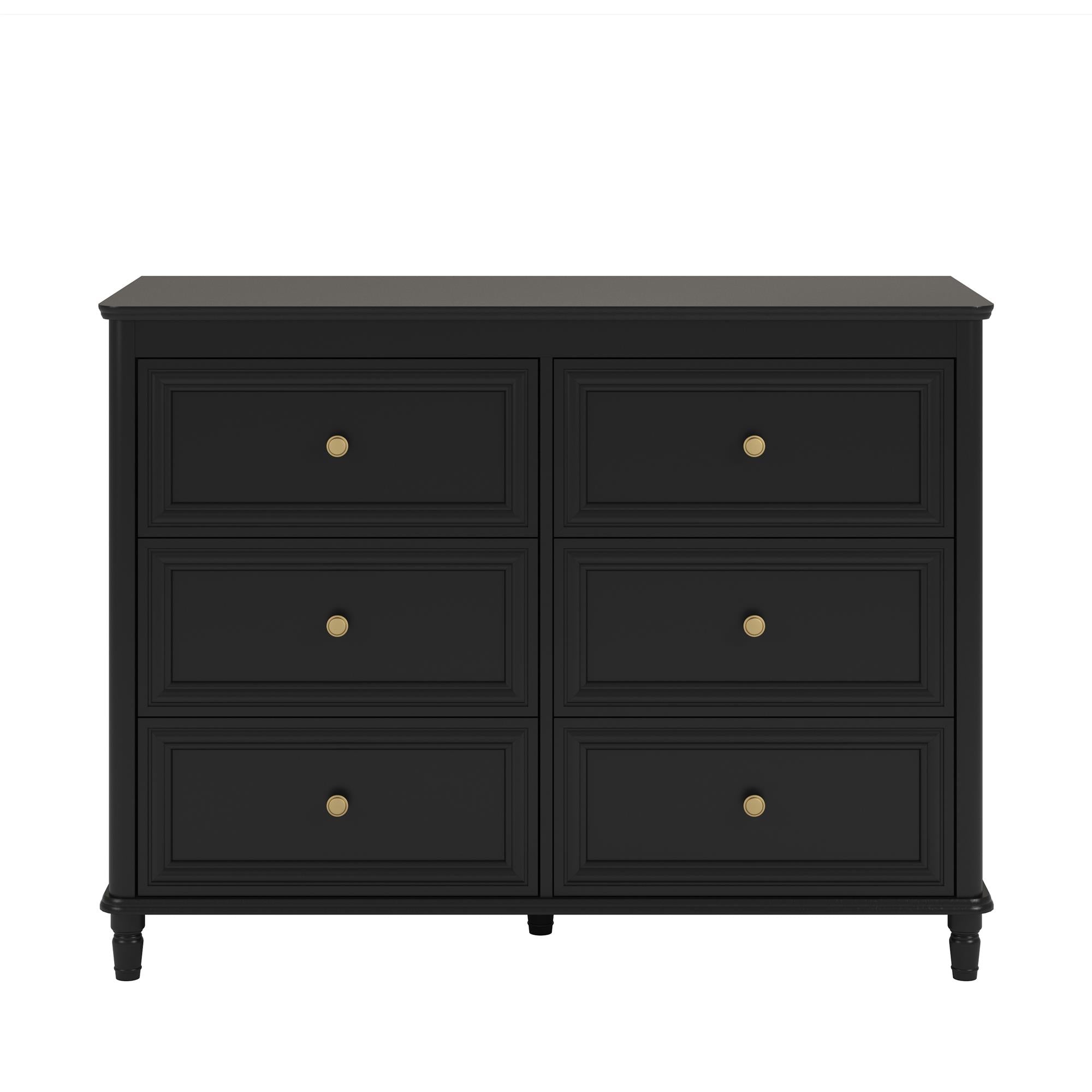 Piper 6 Drawer Dresser - Black