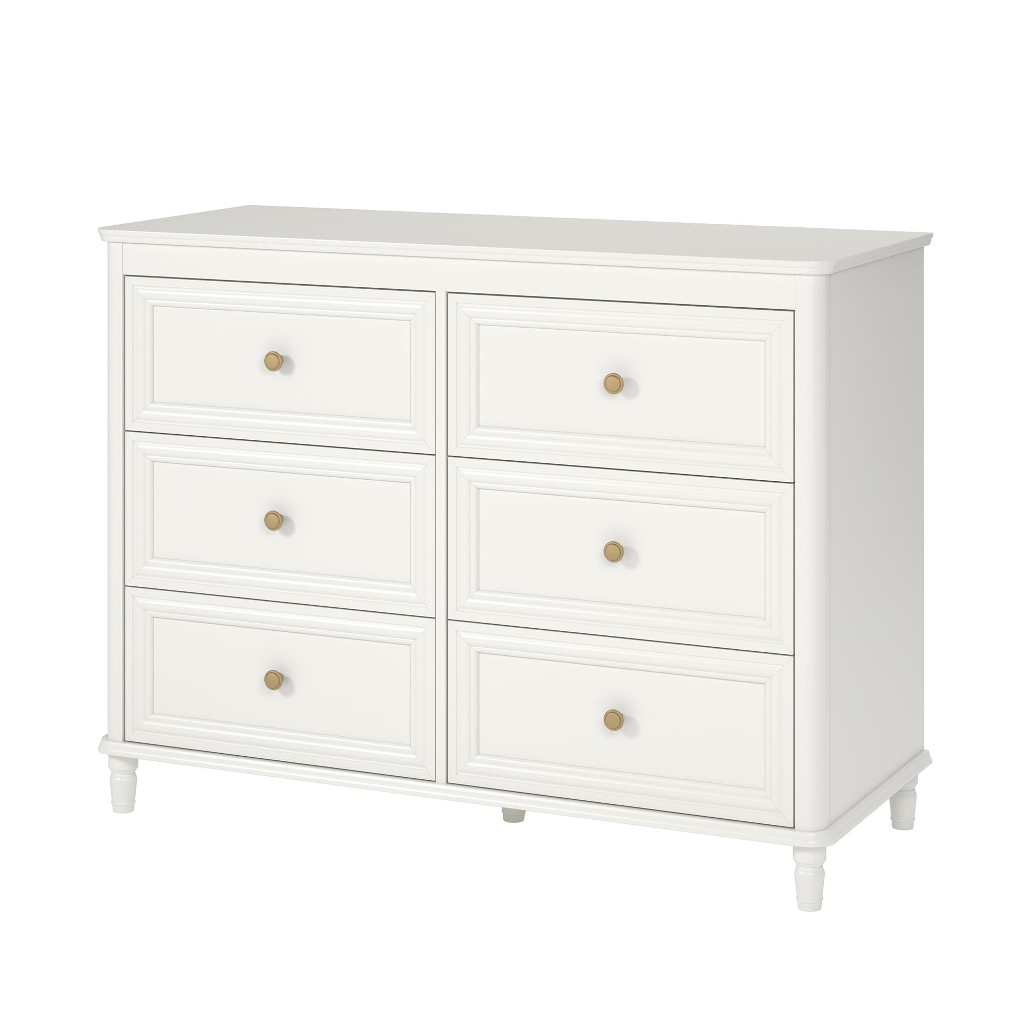 Piper 6 Drawer Dresser - Cream
